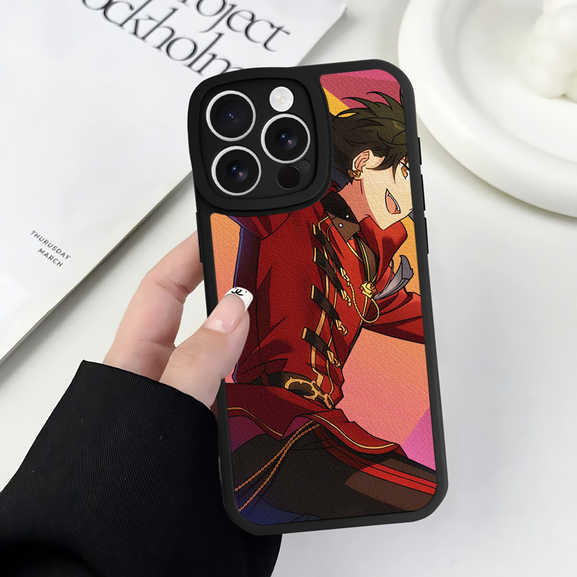 （画像用） あんさんぶるスターズ! Ensemble Stars 【iPhone 16シリーズ対応】シリコンスマホケース（レザー調） 材質：シリコン
